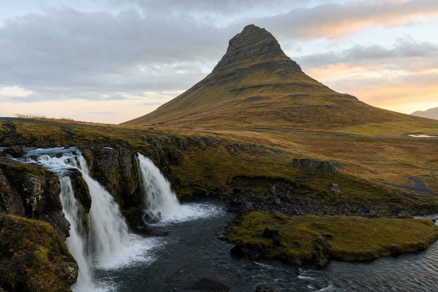 Kirkjufell mountain on the Snæfellsnes Peninsula in Iceland