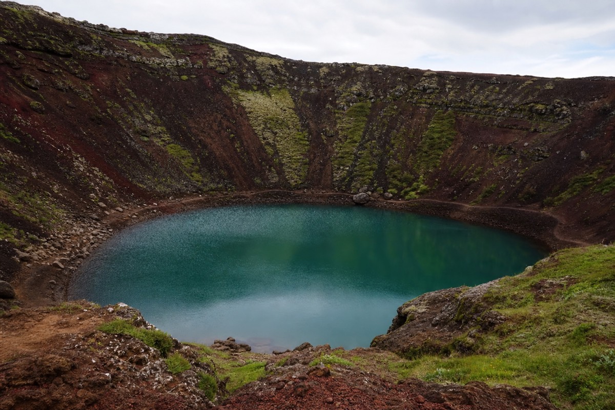Volcanic crater landscape in Iceland on the Snæfellsnes Peninsula